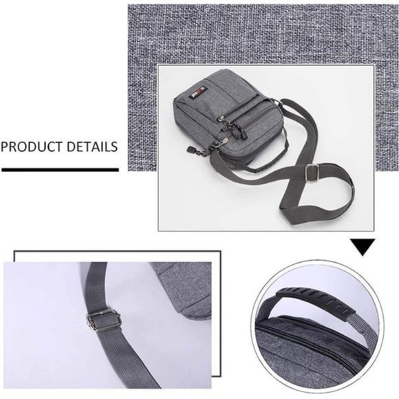Men's Messenger Bag - Crossbody Shoulder Bags Travel Bag - Picture 7 of 8